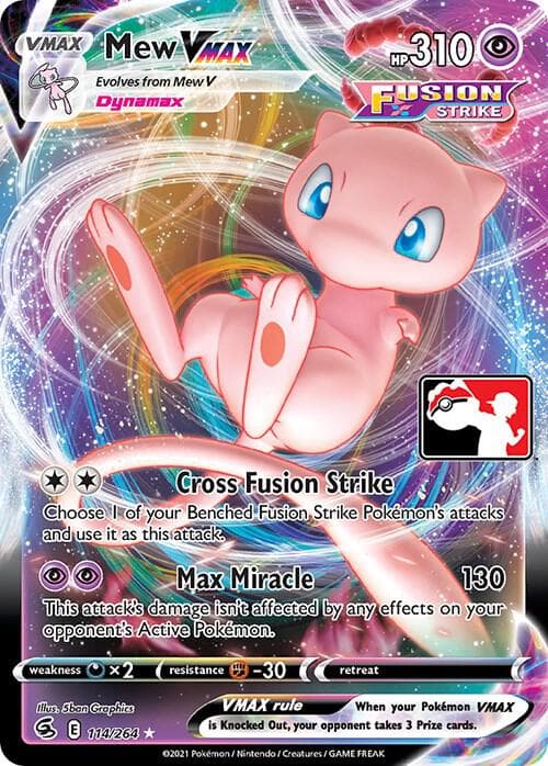 Mew VMAX — Prize Pack Series Cards 114 Pokémon card