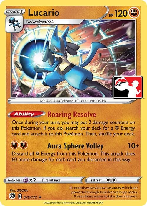 Lucario — Prize Pack Series Cards 79 Pokémon card
