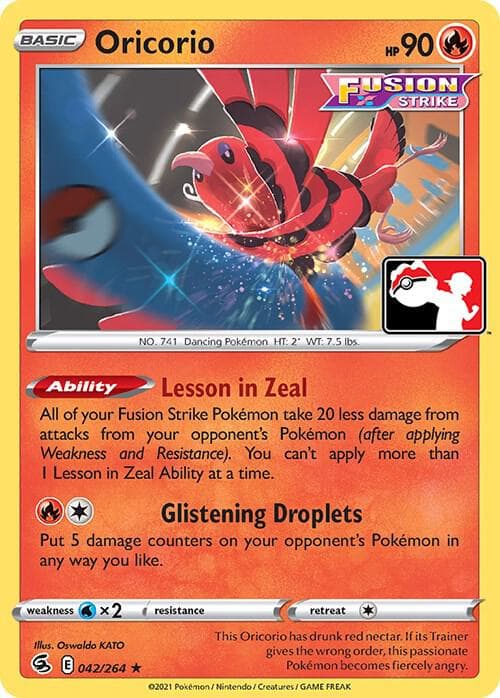 Oricorio — Prize Pack Series Cards 42 Pokémon card