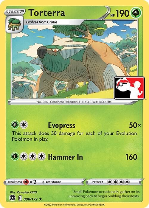 Torterra — Prize Pack Series Cards 8 Pokémon card