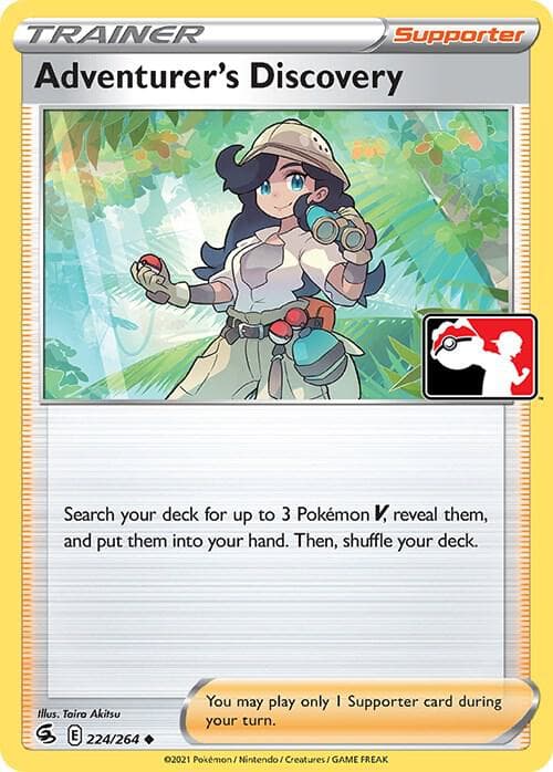 Adventurer's Discovery — Prize Pack Series Cards 224 Pokémon card