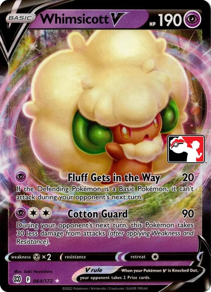 Whimsicott V — Prize Pack Series Cards 64 Pokémon card