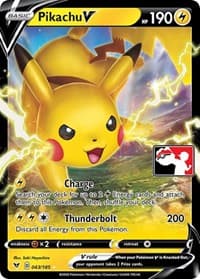 Pikachu V — Prize Pack Series Cards 43 Pokémon card