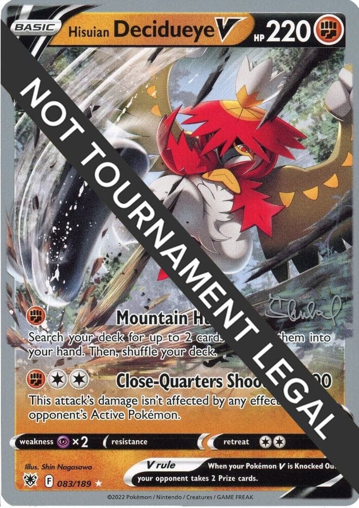 Hisuian Decidueye V - 2022 (Ondrej Skubal) — World Championship Decks 83 Pokémon card