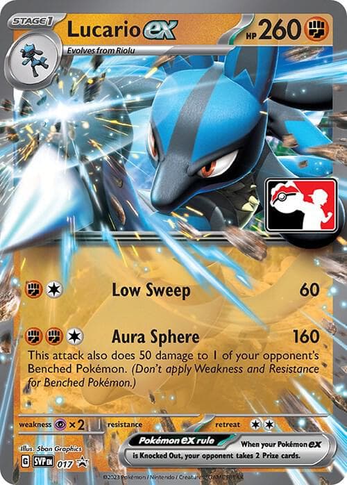 Lucario ex - 017 — Prize Pack Series Cards 17 Pokémon card