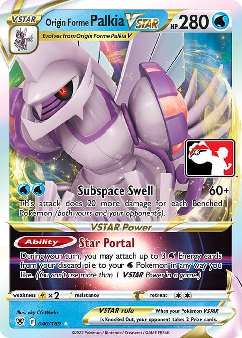 Origin Forme Palkia VSTAR — Prize Pack Series Cards 40 Pokémon card