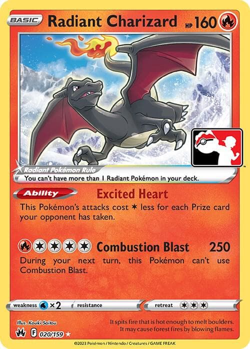 Radiant Charizard — Prize Pack Series Cards 20 Pokémon card