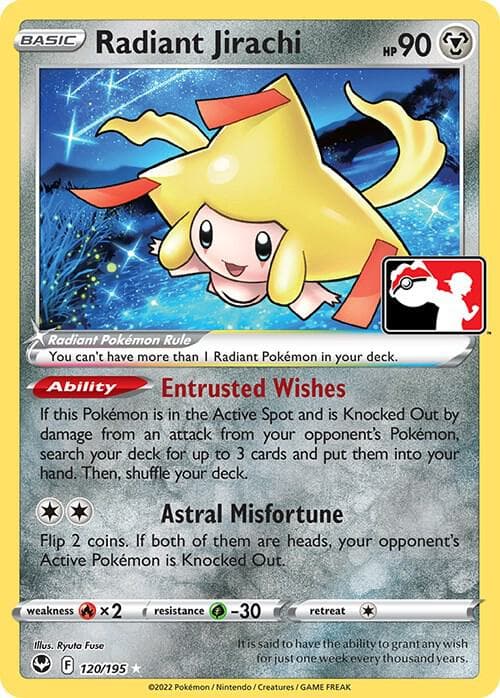 Radiant Jirachi — Prize Pack Series Cards 120 Pokémon card