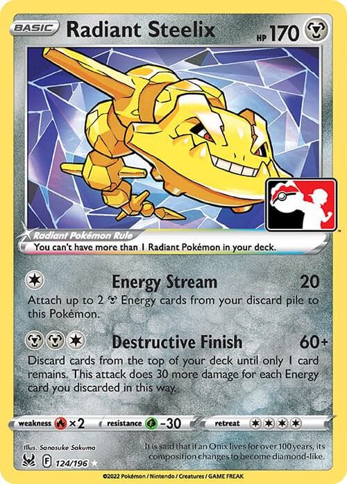 Radiant Steelix — Prize Pack Series Cards 124 Pokémon card