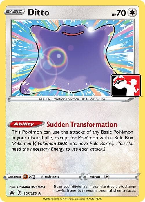 Ditto — Prize Pack Series Cards 107 Pokémon card