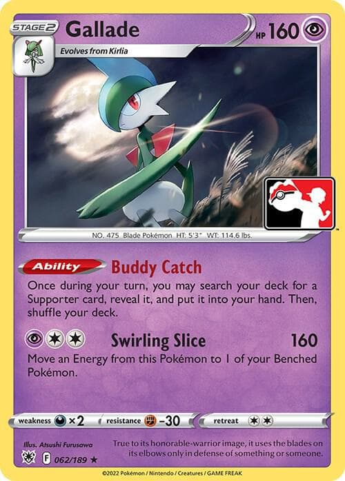 Gallade — Prize Pack Series Cards 62 Pokémon card