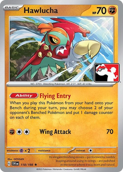 Hawlucha — Prize Pack Series Cards 118 Pokémon card