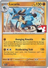 Lucario — Prize Pack Series Cards 114 Pokémon card