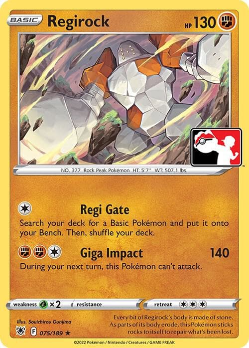 Regirock — Prize Pack Series Cards 75 Pokémon card