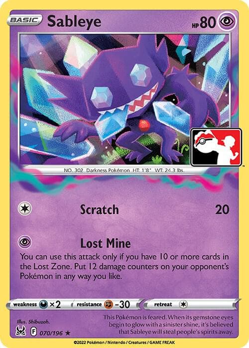 Sableye — Prize Pack Series Cards 70 Pokémon card