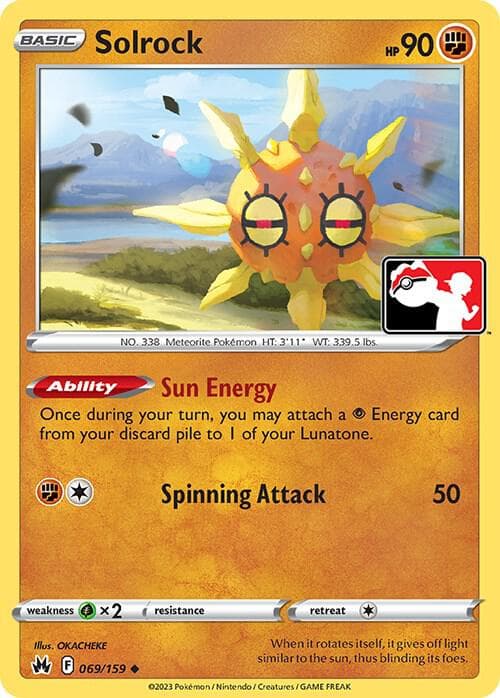 Solrock — Prize Pack Series Cards 69 Pokémon card