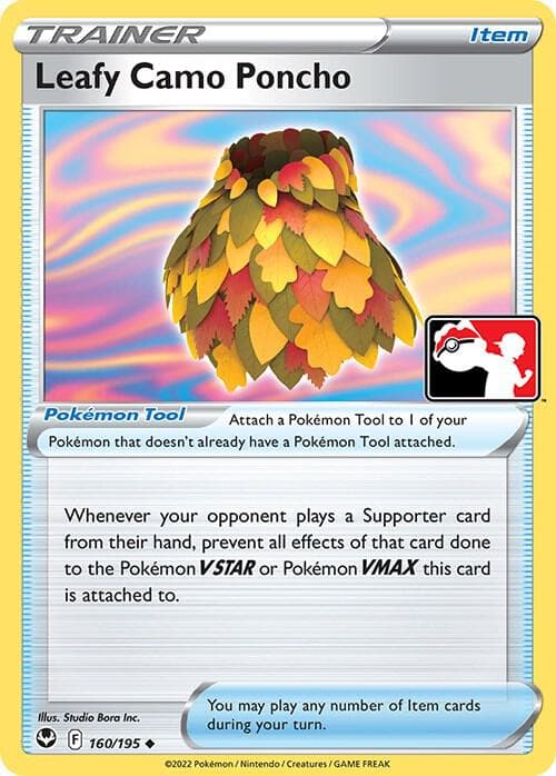 Leafy Camo Poncho — Prize Pack Series Cards 160 Pokémon card