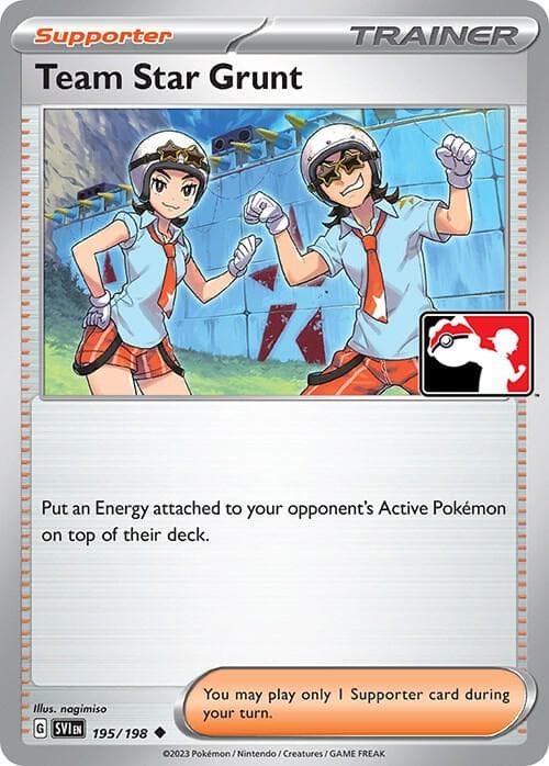 Team Star Grunt — Prize Pack Series Cards 195 Pokémon card