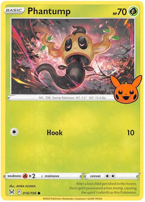 Phantump — Trick or Trade BOOster Bundle 2023 16 Pokémon card