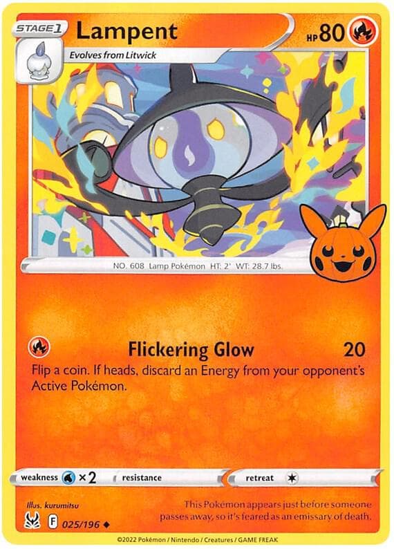 Lampent — Trick or Trade BOOster Bundle 2023 25 Pokémon card