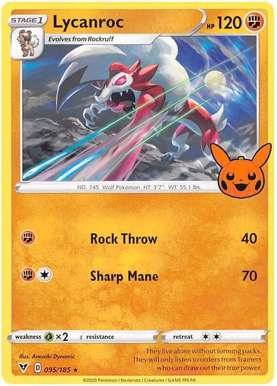 Lycanroc — Trick or Trade BOOster Bundle 2023 95 Pokémon card