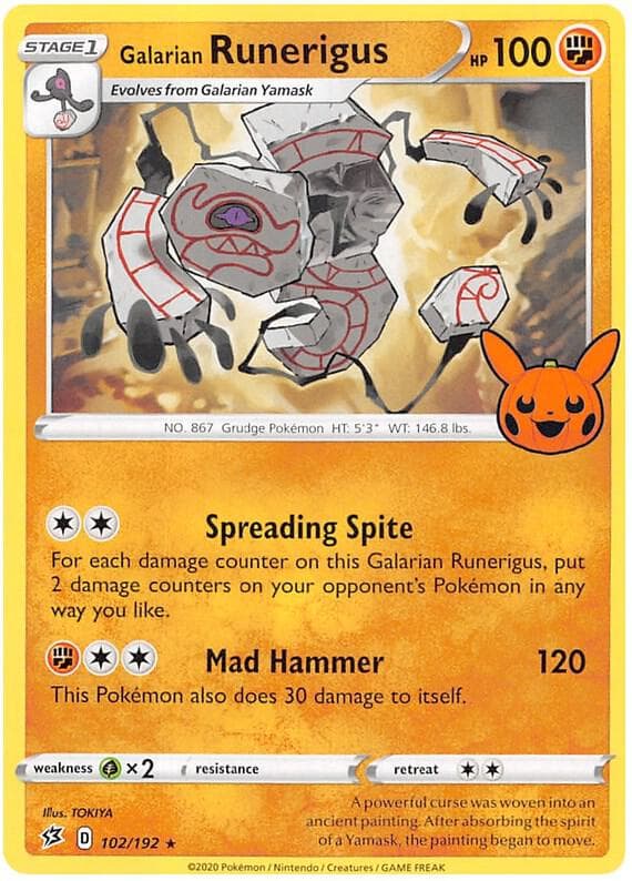 Galarian Runerigus — Trick or Trade BOOster Bundle 2023 102 Pokémon card