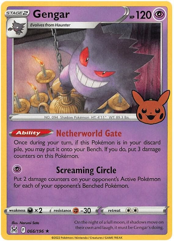 Gengar (2022 Copyright Date) — Trick or Trade BOOster Bundle 2023 66 Pokémon card