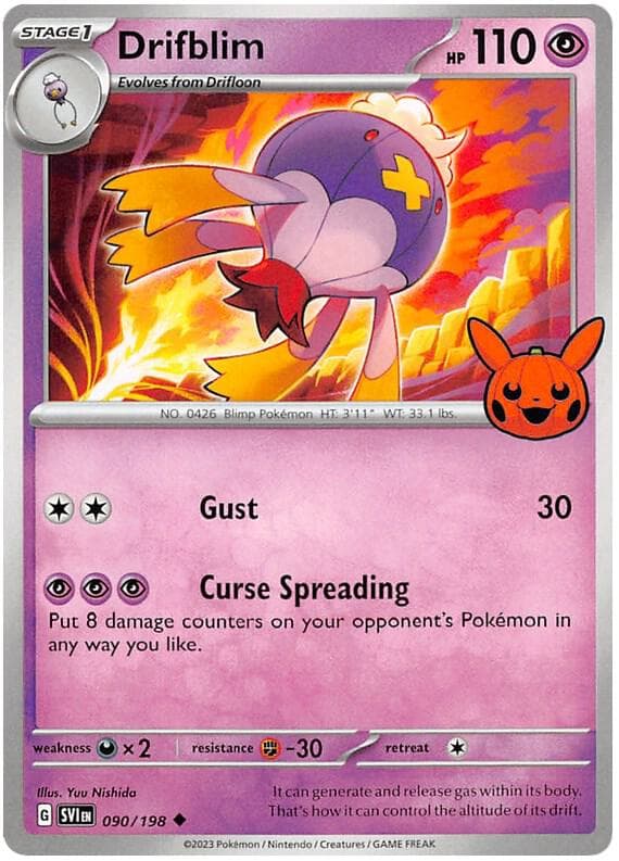 Drifblim — Trick or Trade BOOster Bundle 2023 90 Pokémon card