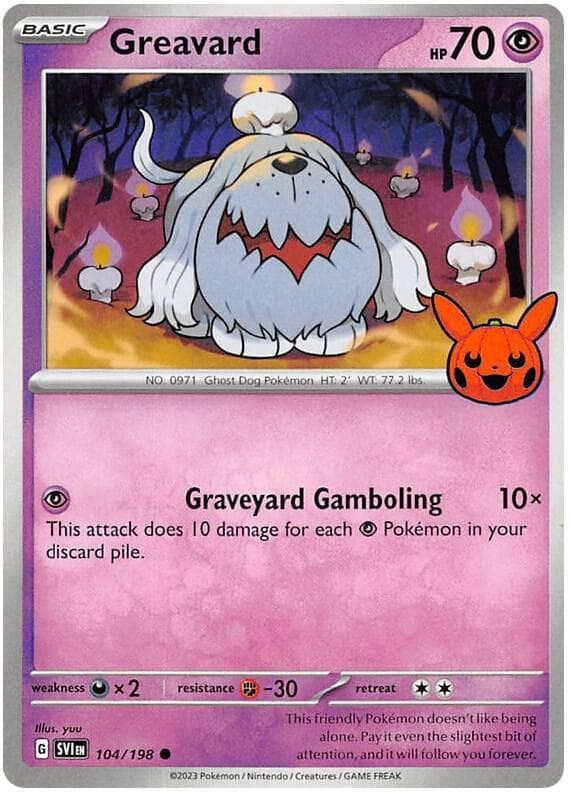 Greavard — Trick or Trade BOOster Bundle 2023 104 Pokémon card
