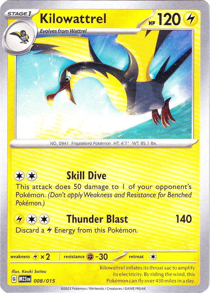 Kilowattrel — McDonald's Promos 2023 8 Pokémon card