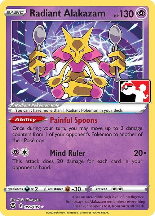 Radiant Alakazam — Prize Pack Series Cards 59 Pokémon card