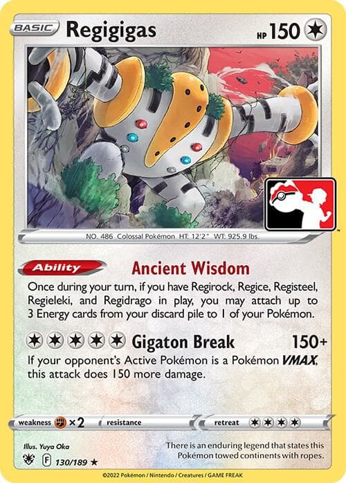 Regigigas — Prize Pack Series Cards 130 Pokémon card