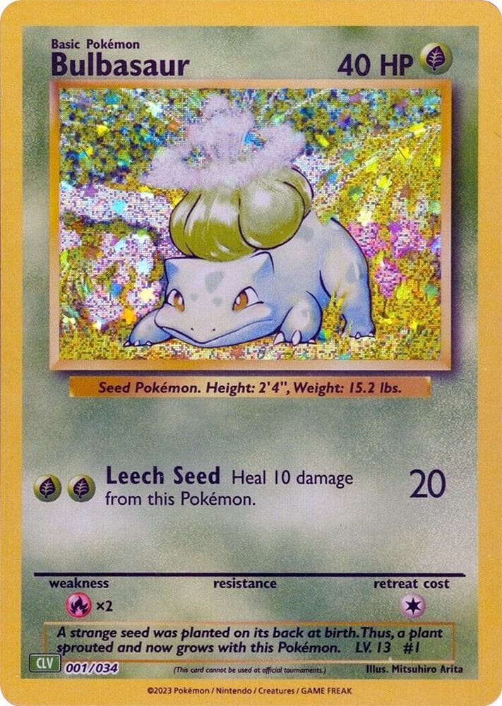 Bulbasaur — Trading Card Game Classic 1 Pokémon card