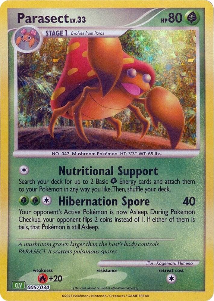 Parasect — Trading Card Game Classic 5 Pokémon card