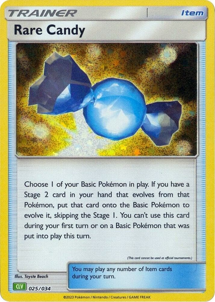 Rare Candy (CLV) — Trading Card Game Classic 25 Pokémon card
