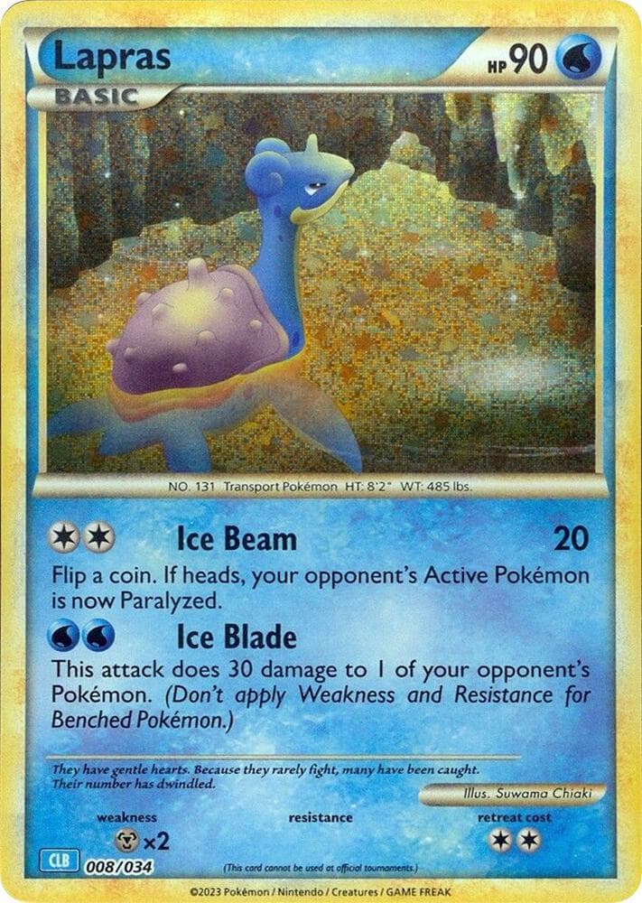 Lapras — Trading Card Game Classic 8 Pokémon card