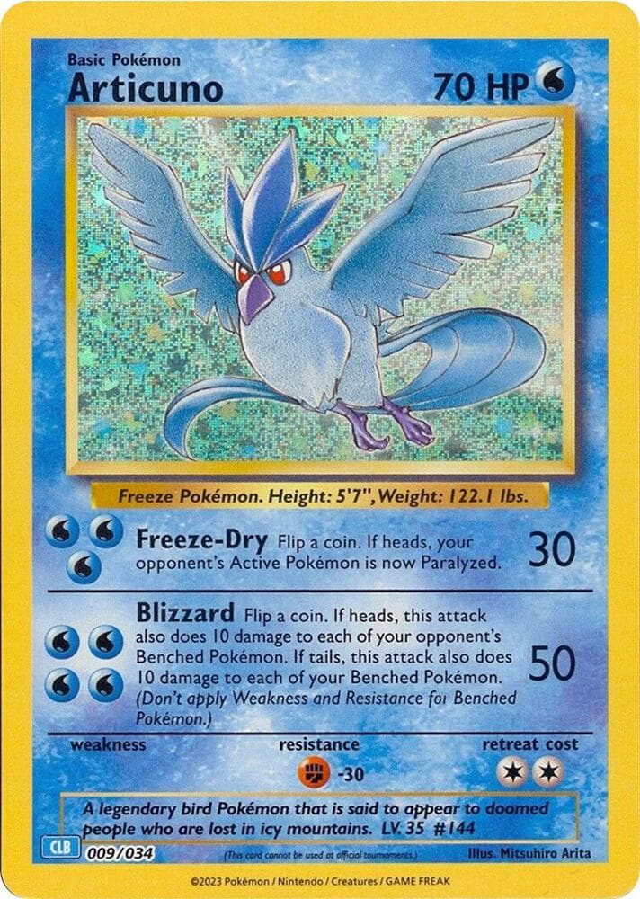 Articuno — Trading Card Game Classic 9 Pokémon card