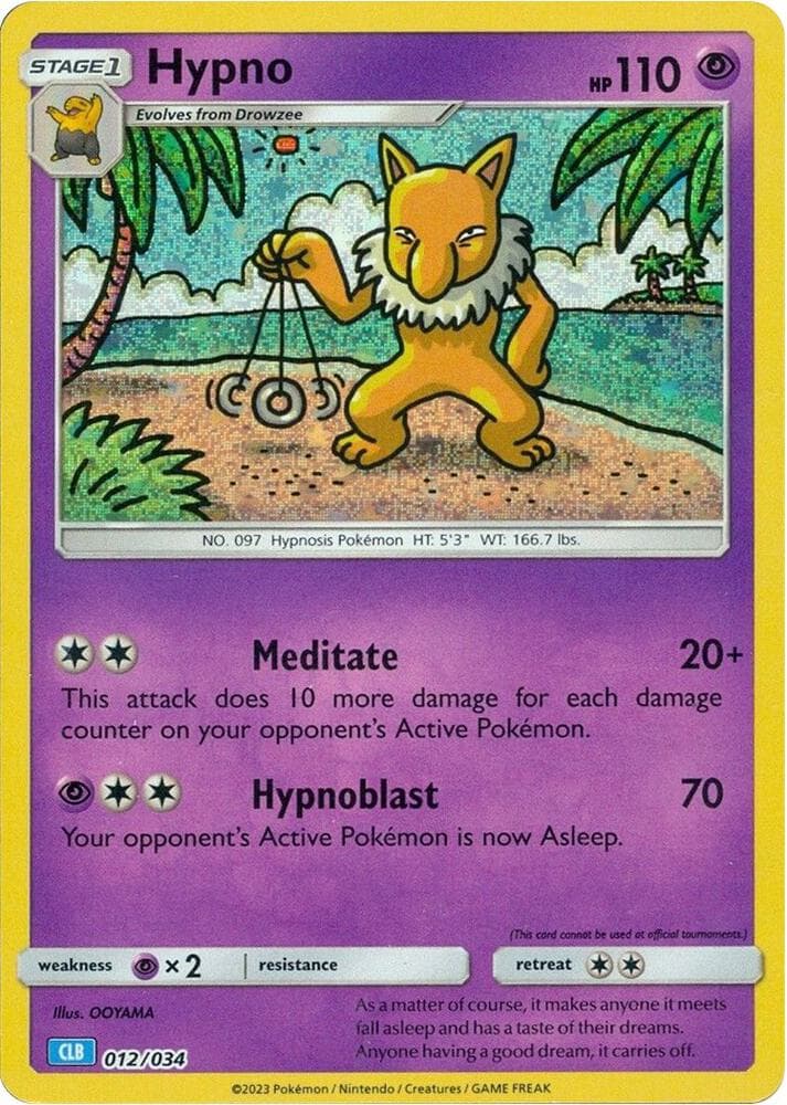 Hypno — Trading Card Game Classic 12 Pokémon card