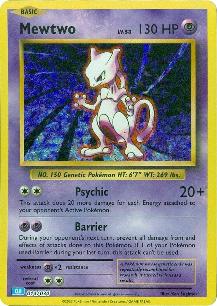 Mewtwo — Trading Card Game Classic 14 Pokémon card