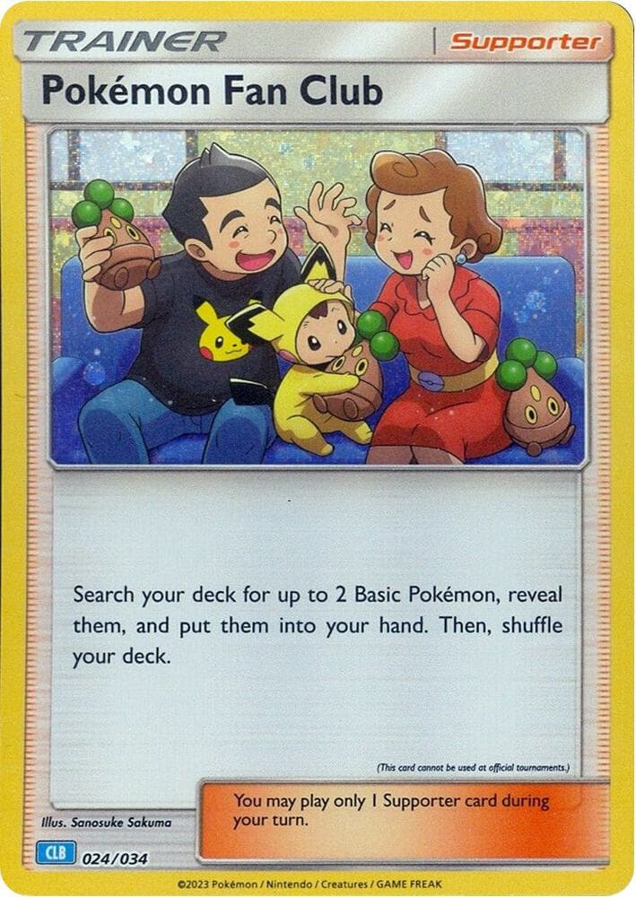 Pokemon Fan Club (CLB) — Trading Card Game Classic 24 Pokémon card