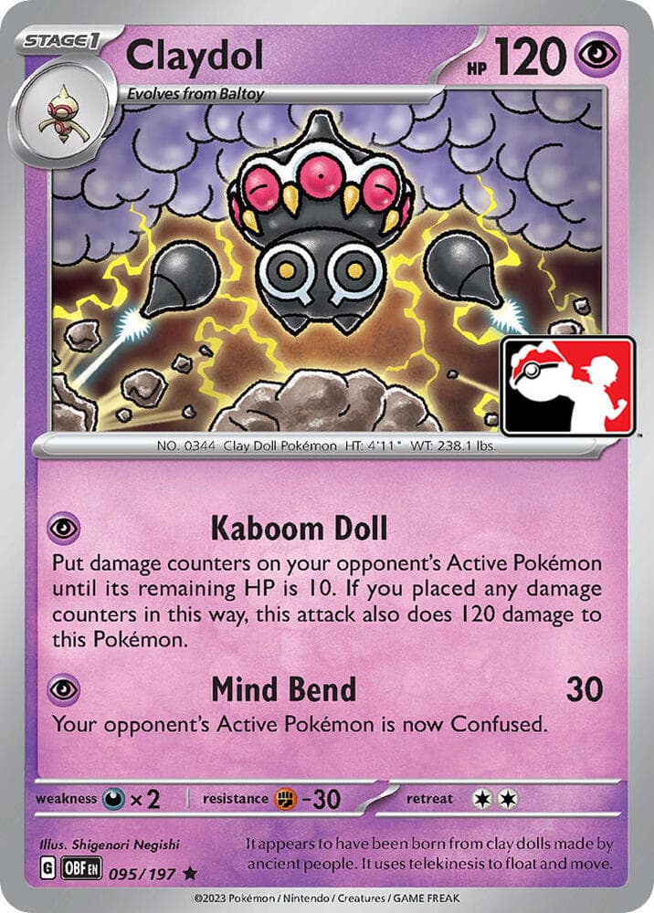 Claydol — Prize Pack Series Cards 95 Pokémon card