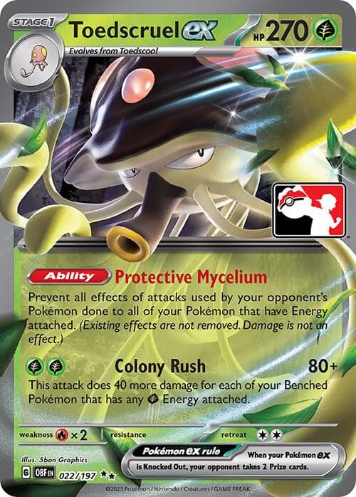 Toedscruel ex — Prize Pack Series Cards 22 Pokémon card