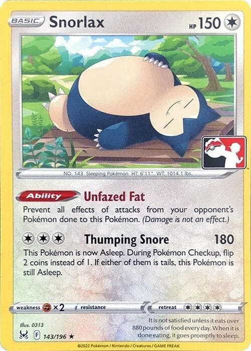 Snorlax — Prize Pack Series Cards 143 Pokémon card