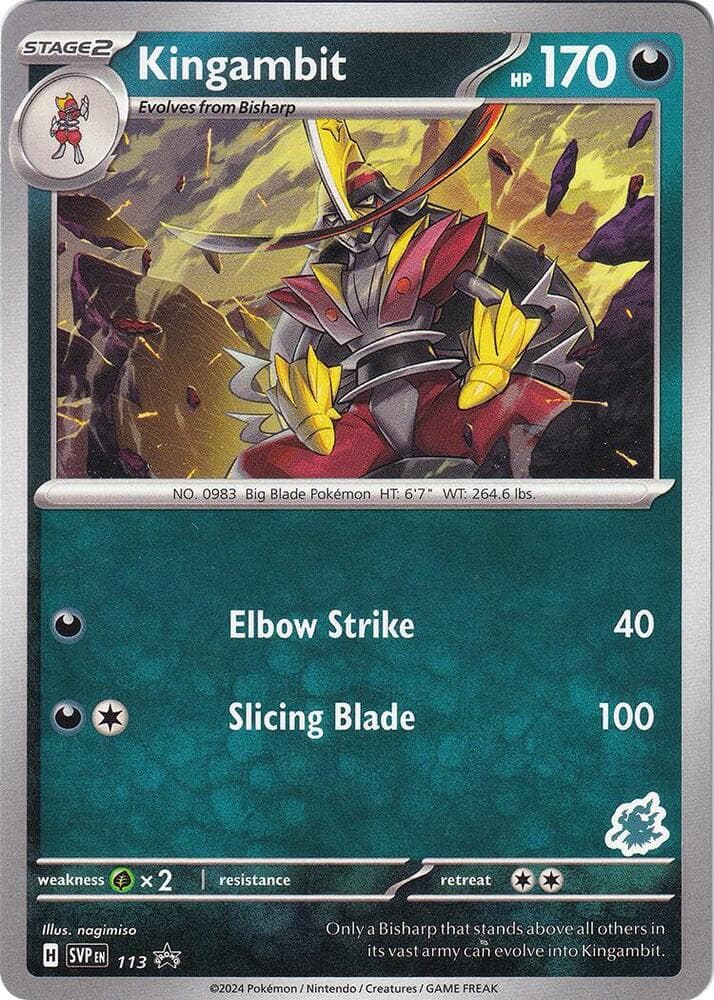 Kingambit - Darkrai Deck — Battle Academy 2024 113 Pokémon card