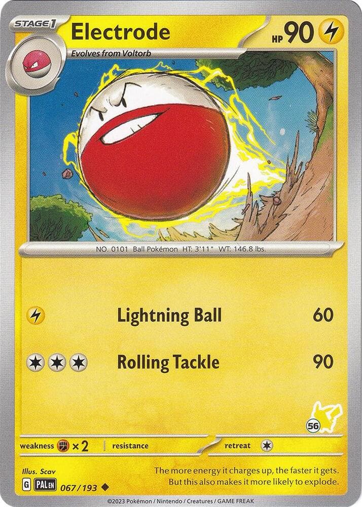 Electrode - Pikachu 56 — Battle Academy 2024 67 Pokémon card