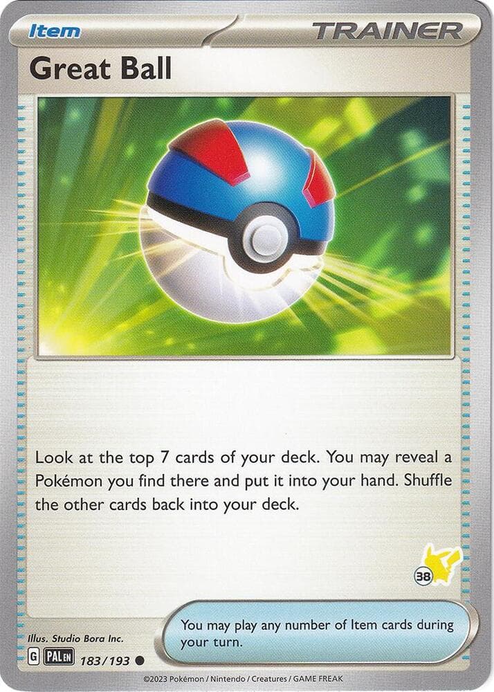 Great Ball - Pikachu 38 — Battle Academy 2024 183 Pokémon card
