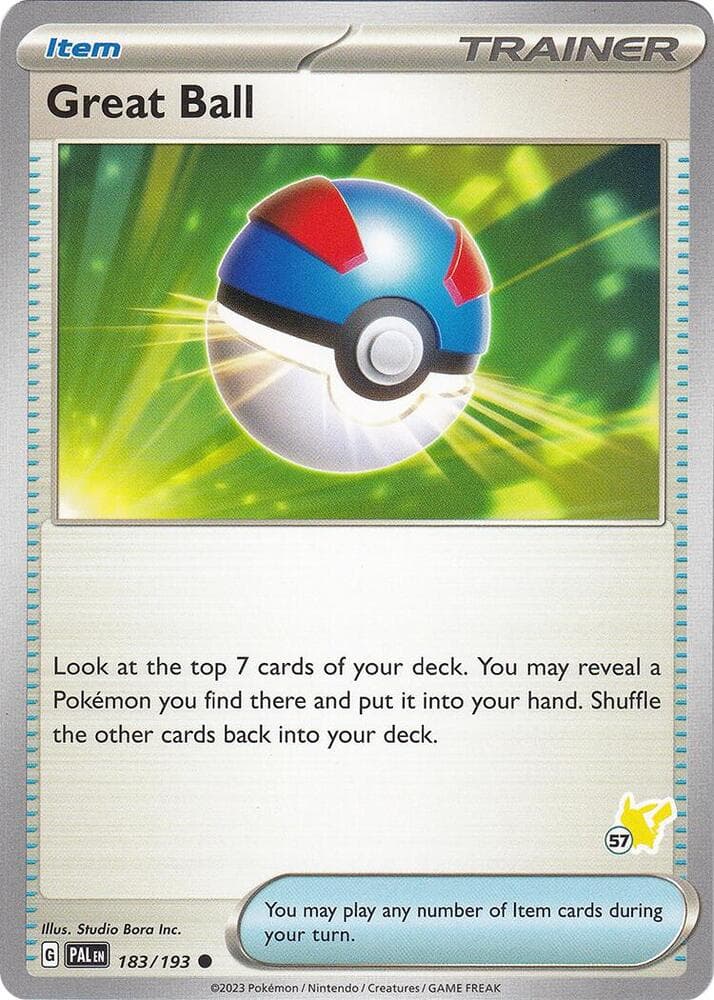 Great Ball - Pikachu 57 — Battle Academy 2024 183 Pokémon card