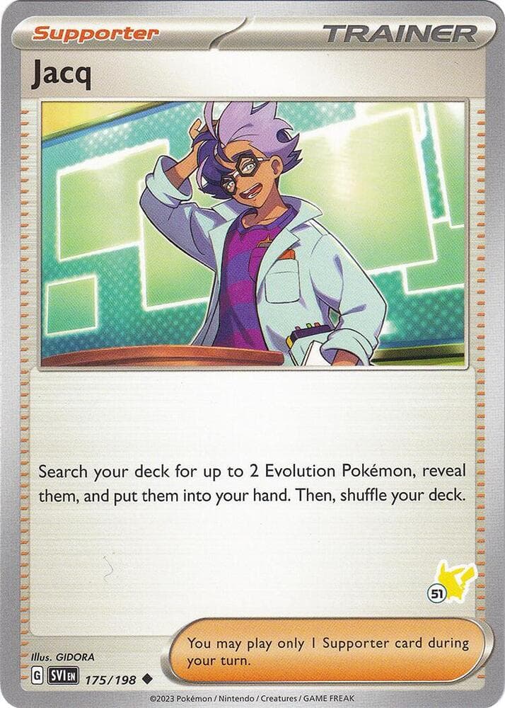 Jacq - Pikachu 51 — Battle Academy 2024 175 Pokémon card