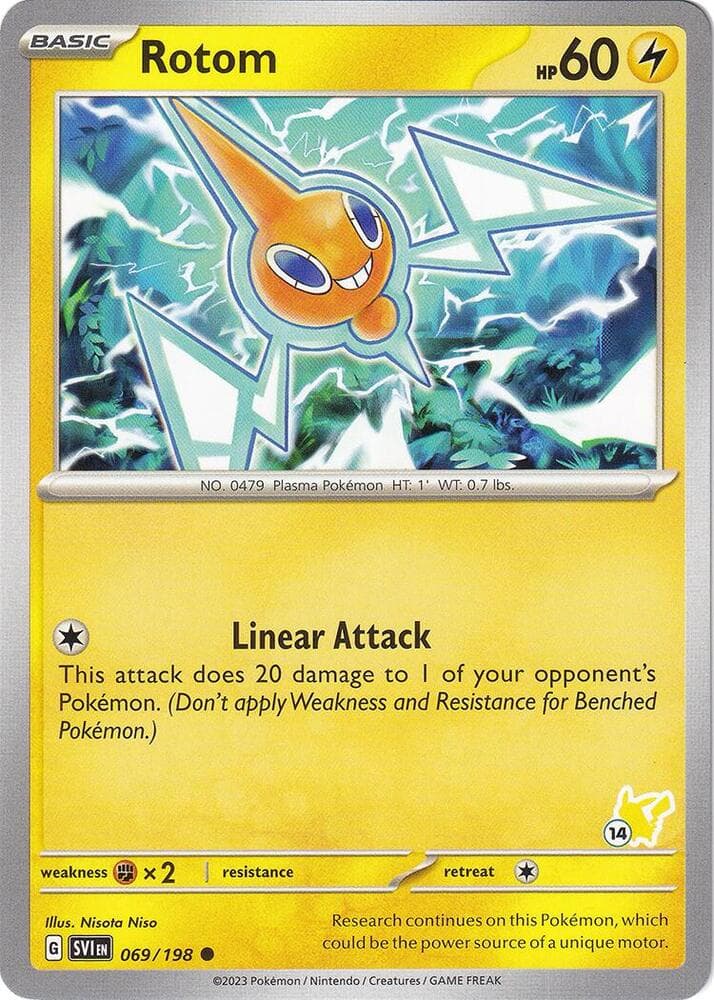 Rotom - Pikachu 14 — Battle Academy 2024 69 Pokémon card