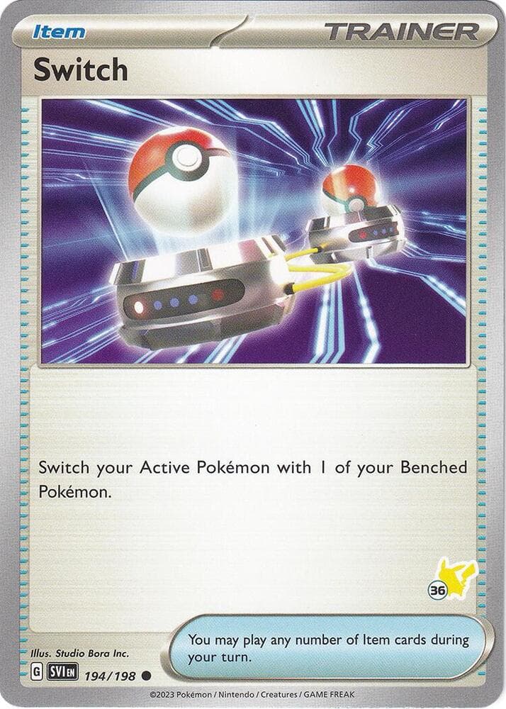 Switch - Pikachu 36 — Battle Academy 2024 194 Pokémon card